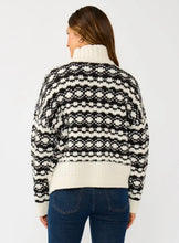 Geo Pattern Button Down Sweater Jacket