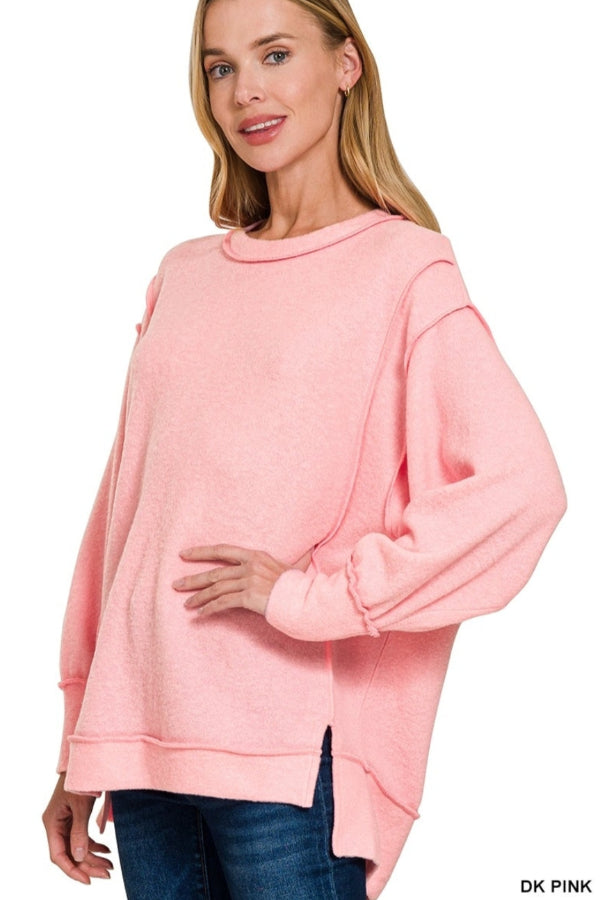 Brushed Melange Hacci Oversized Sweater