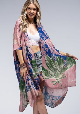 Bouquet And Butterfly Kimono