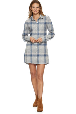 LYNDEN KNIT FLANNEL DRESS