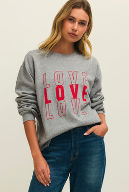 Amor Boyfriend Sweatshirt Classic Heather Grey
