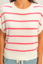 Striped Crew Neck Knit Top