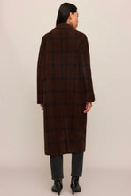Crosby Plaid Cocoon Coat Dark Chocolate