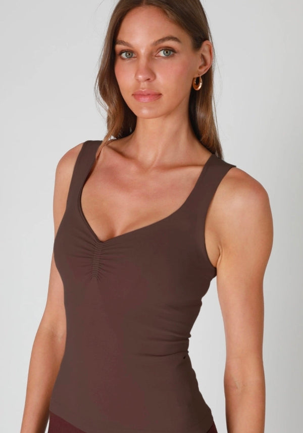 Clean Line Shirred Top