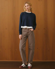 High Rise Crop Barrel Jeans