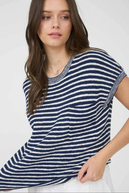 Short Sleeve Pullover Sweater W Pocket