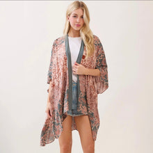 Bohemian Floral Paisley Print Kimono Cover Up