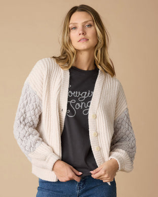BRIELLE MIXED STITCH CARDIGAN