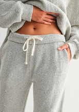 Marina Textured Cotton Blend Wide Lounge Pant