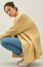 Tonal Gradient Oversized Wool Cardigan