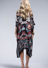 Leaf And Flower Print Kimono