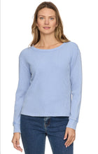 FAYSTON WAFFLE CREW NECK LONG SLEEVE TEE