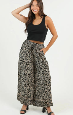 Printed Wide Leg Pants