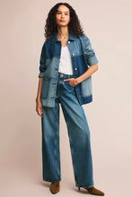 On The Road Color Block Jacket Mixed Indigo