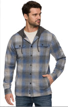 POSTON HERO HOODED KNIT FLANNEL SHIRT JACKET