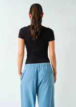 Essential Short-Sleeved Micro-Ribbed Athleisure Top