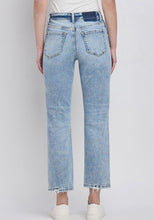 High Rise Distressed Straight Jean