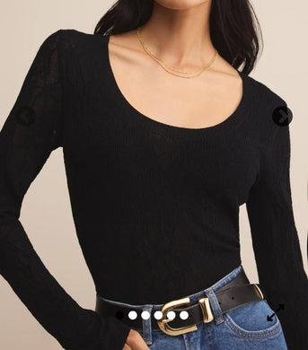 Tibi Scoop Mesh Sweater Black