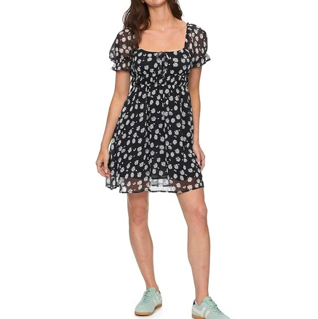 AUBREY TIE FRONT MINI DRESS