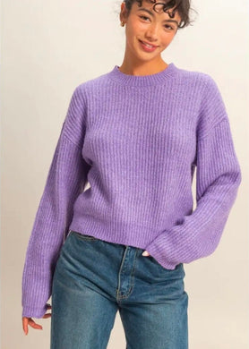 Ribbed Crew Neck Sweater