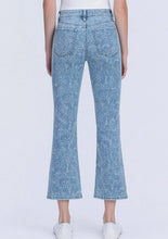 HIGH RISE FLORAL PRINT CROP EASY FLARE JEANS