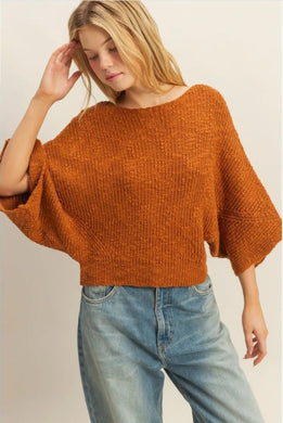 Boat Neck Knit Sweater