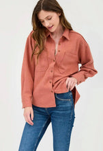 Rib Knit Exposed Seam Button Up Top