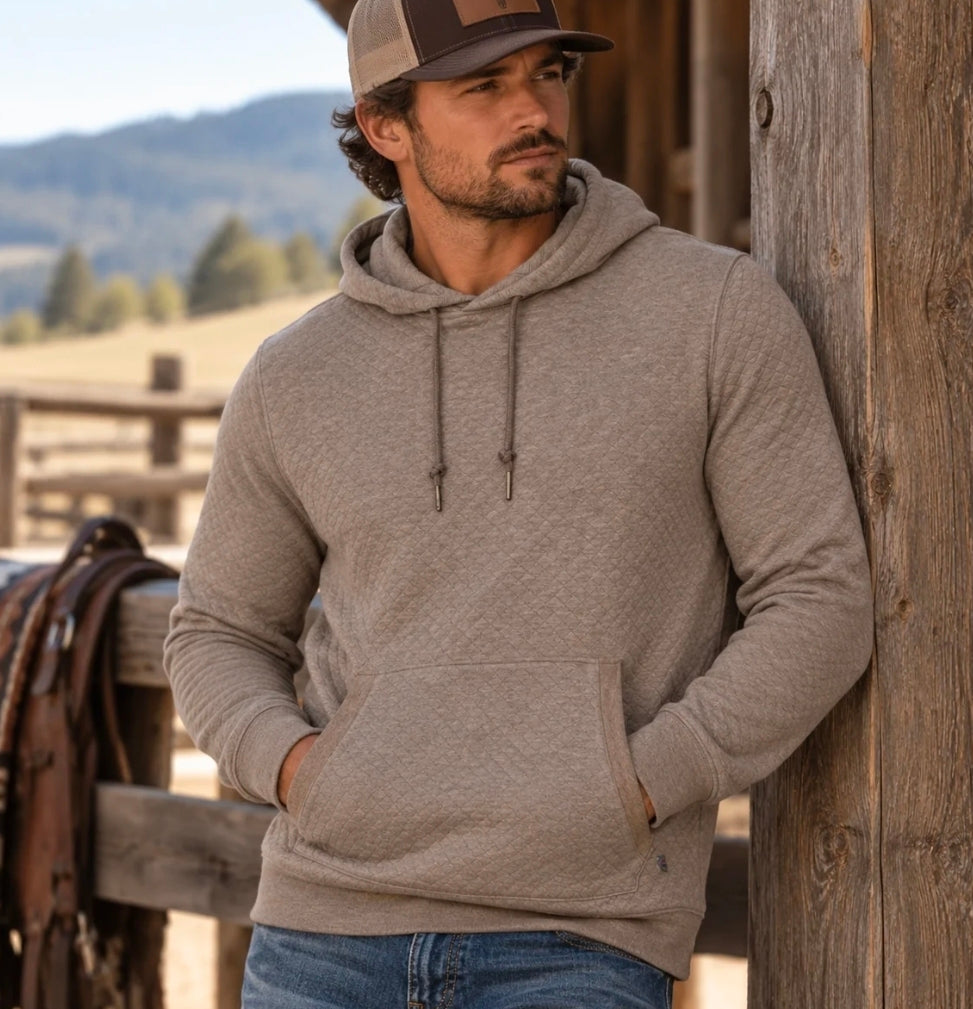 BRADNER SUPER SOFT QUILTED LS HOODIE