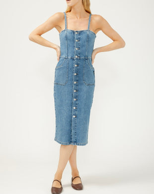 DENIM MIDI DRESS