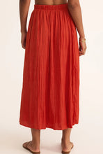 Nicoline Crinkle Midi Skirt Cabana Red