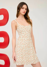 Floral Sleeveless Half Button Down Mini Dress