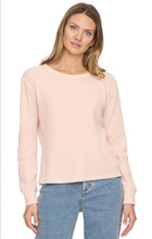 FAYSTON WAFFLE CREW NECK LONG SLEEVE TEE