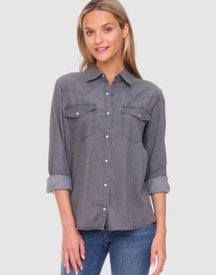 MAGNOLIA WESTERN STRETCH CHAMBRAY SHIRT