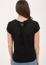 Eyelet Yoke Sweater Knit Top