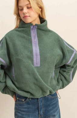 Fleece Half-Zip Pullover Jacket