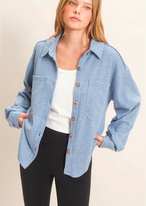 Corduroy Button-Up Shirt