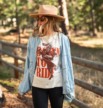 Down To Ride Ladies Tee - Washed Natural