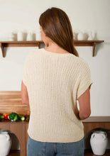 COZY SHORT SLEEVE BUTTON DOWN KNIT SWEATER