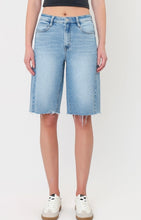 SUPER HIGH RISE SIDE SEAM DENIM JORTS