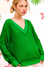 Waffle Textured Long Sleeve Top