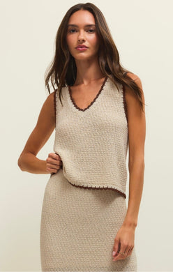 Yessenia Whipstitch Tank Linen