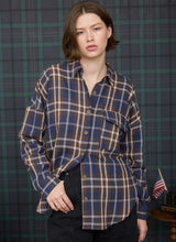 Plaid Button Down Pocket Detail Long Sleeve Shirt