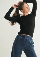 Essential Long-Sleeved Micro-Ribbed Athleisure Top