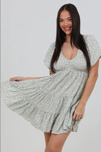 V Neck Smocked Bust Dress
