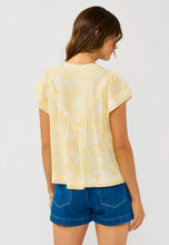 Flutter Sleeve V-Neck Floral Top
