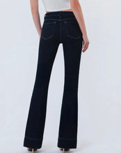 High Rise Pin Tuck Trouser Hem Bootcut Jeans