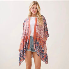 Bohemian Floral Paisley Print Kimono Cover Up