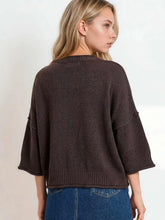 Exposed Seam Drop Shoulder Short Sleeve Pullover