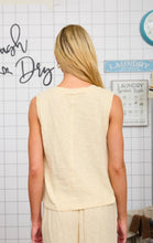 Heathered V Neck Sleeveless Knit Top