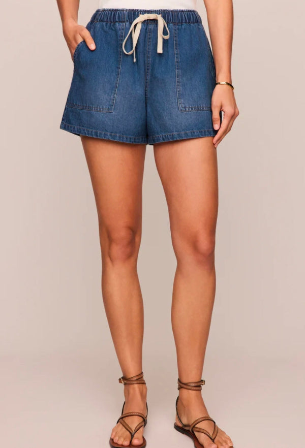 Daycation Denim Utility Short Deep Water